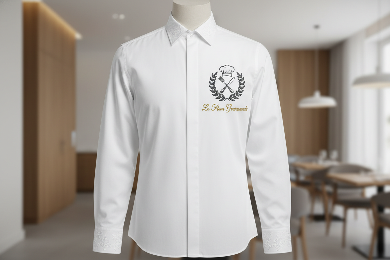 embroidery shirt for a restaurant